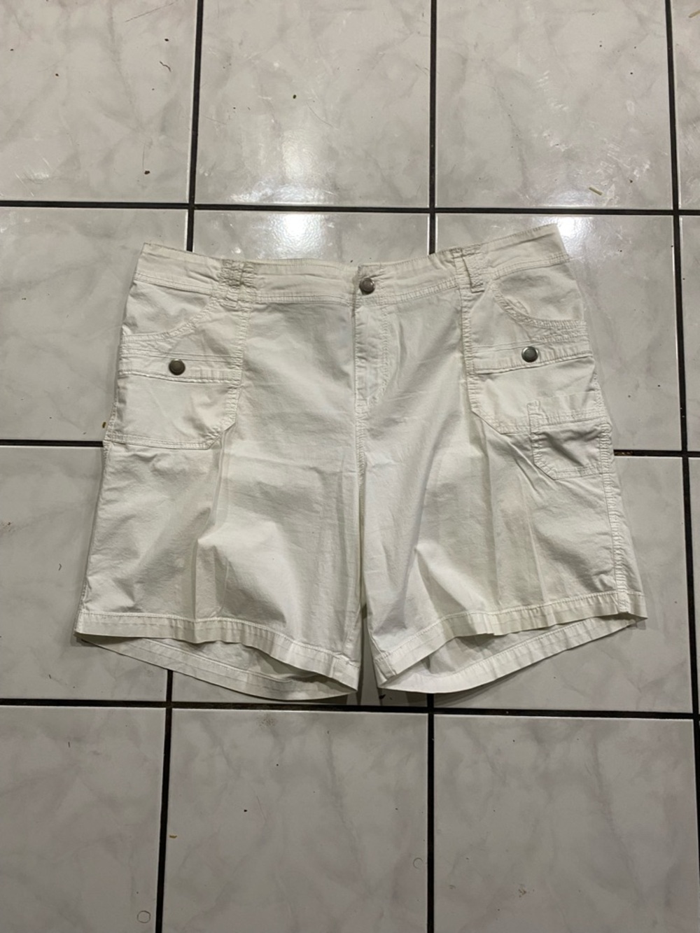 Lane Bryant Women’s Utility Cargo Shorts in White